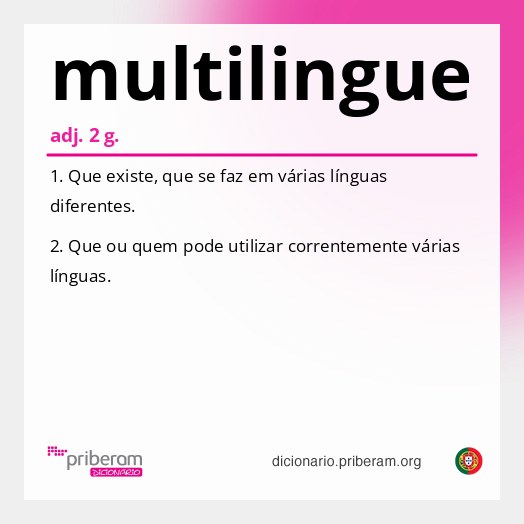 Significado de multilingue