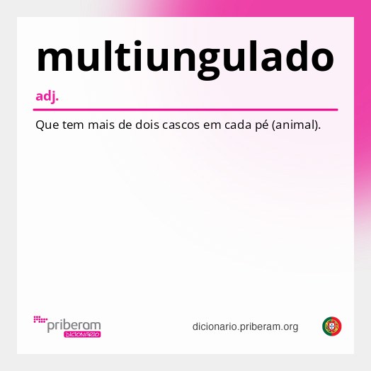 Significado de multiungulado