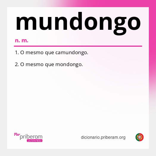 Significado de mundongo