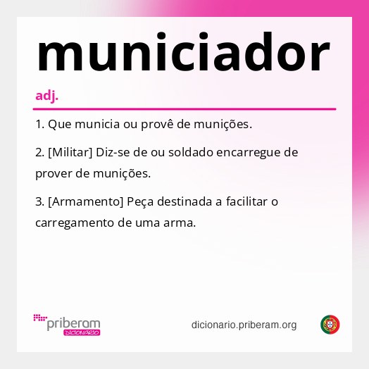 Significado de municiador
