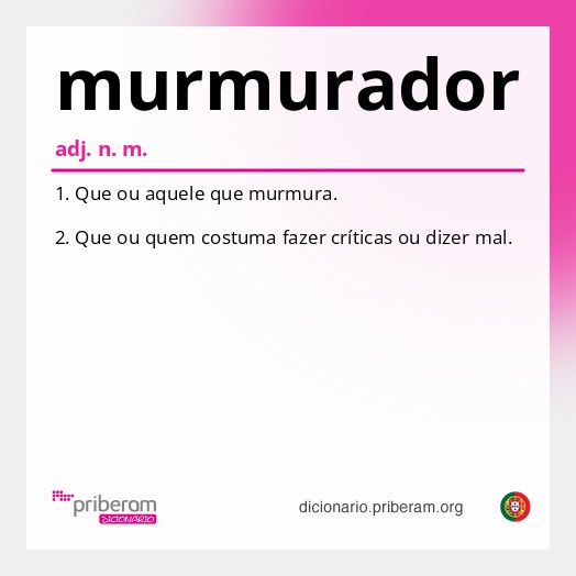 Significado de murmurador