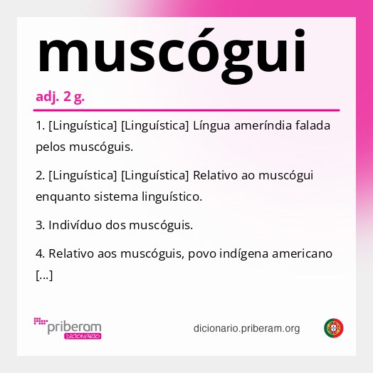 Significado de muscógui