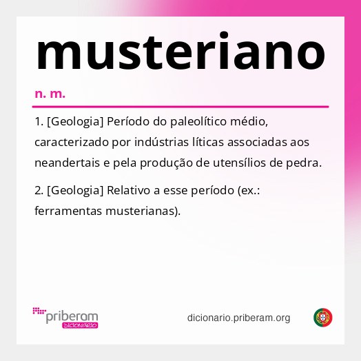 Significado de musteriano