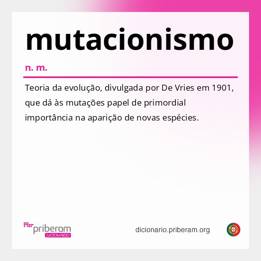 Significado de mutacionismo