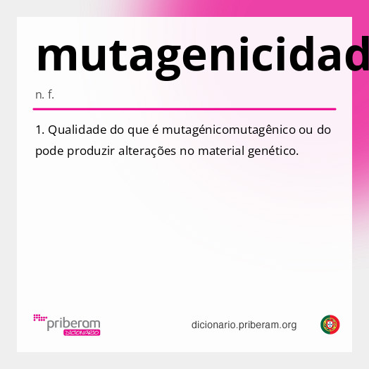 Significado de mutagenicidade