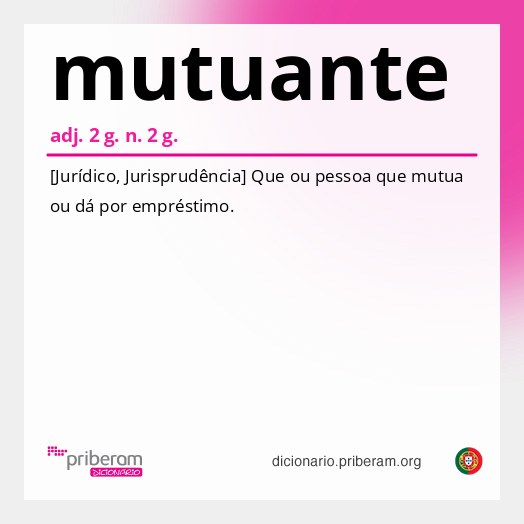 Significado de mutuante
