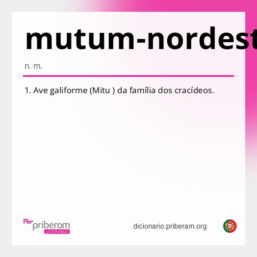 Significado de mutum-nordestino