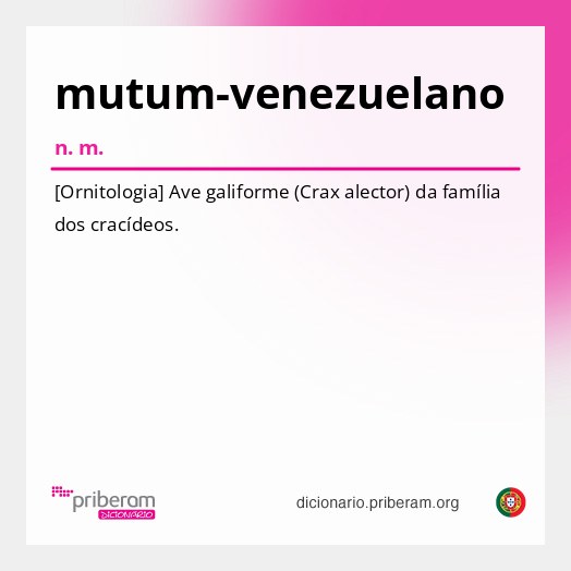 Significado de mutum-venezuelano