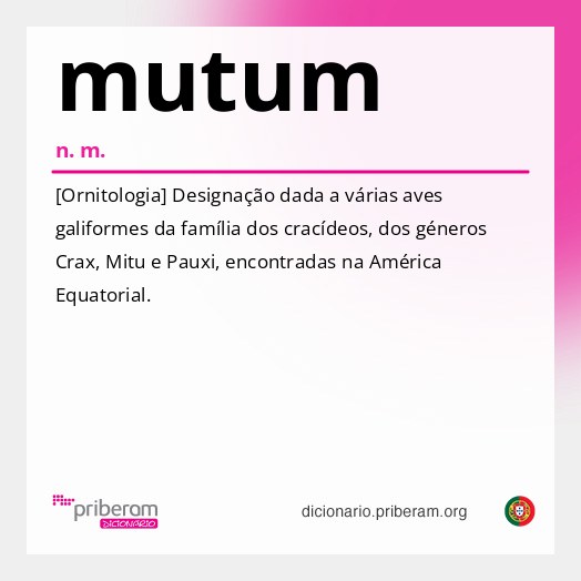 Significado de mutum
