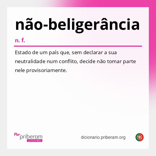 Significado de não-beligerância