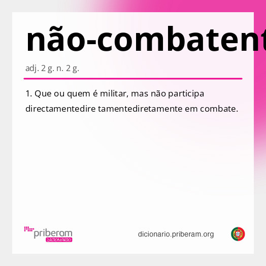 Significado de não-combatente