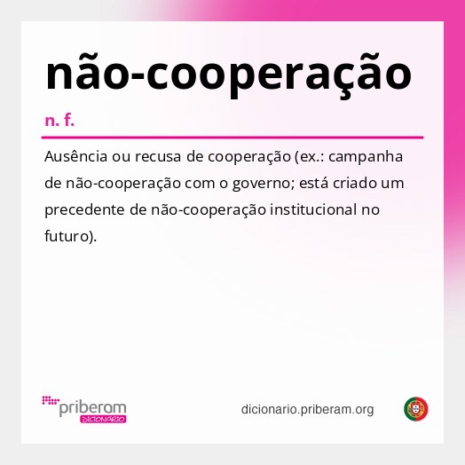 Significado de não-cooperação