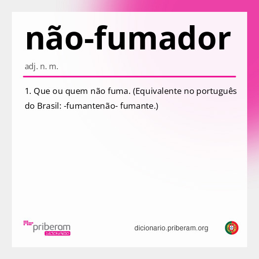 Significado de não-fumador