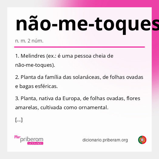 Significado de não-me-toques
