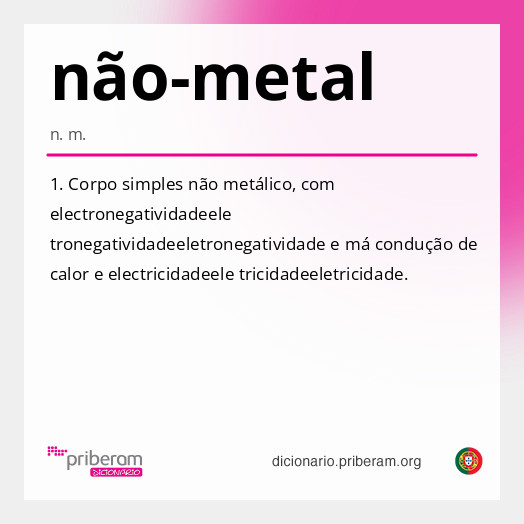Significado de não-metal