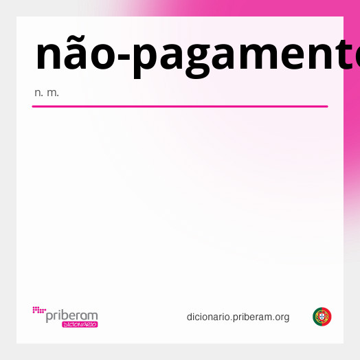 Significado de não-pagamento