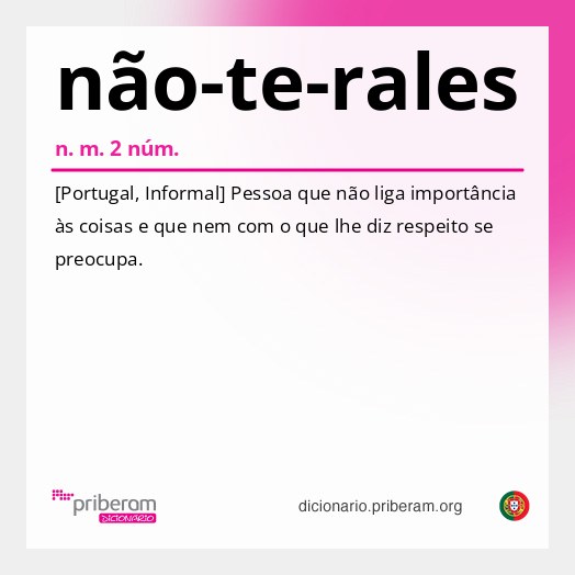 Significado de não-te-rales