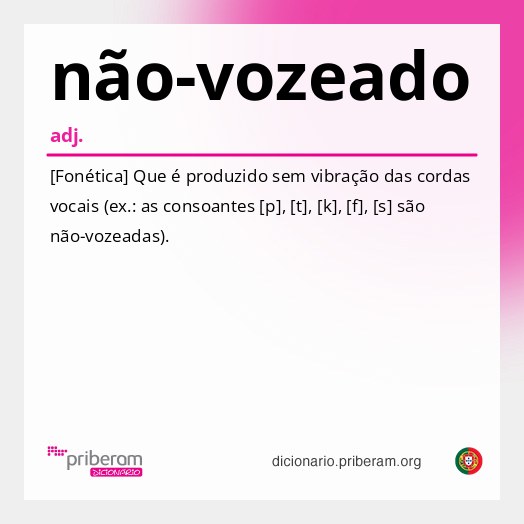 Significado de não-vozeado