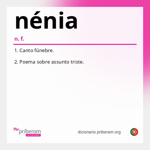 Significado de nénia