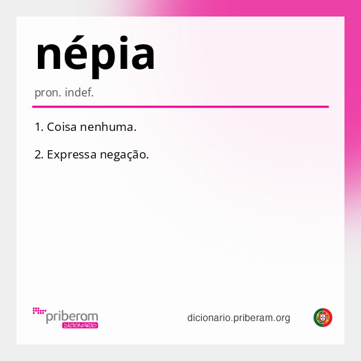 Significado de népia