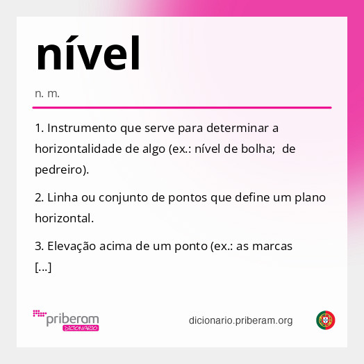 Significado de nível