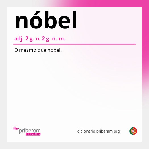 Significado de nóbel