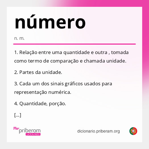 Significado de número