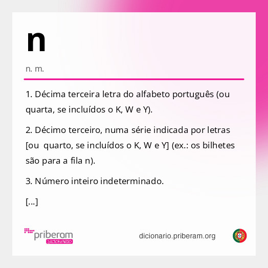 Significado de n