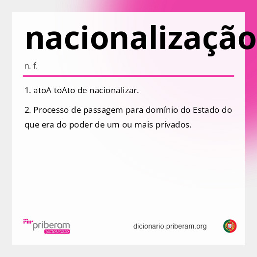 Significado de nacionalização