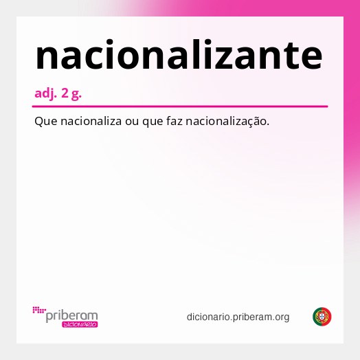 Significado de nacionalizante