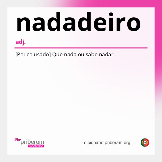 Significado de nadadeiro