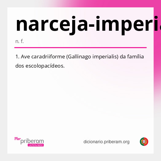 Significado de narceja-imperial