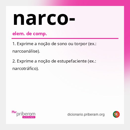 Significado de narco-