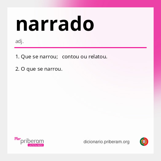 Significado de narrado