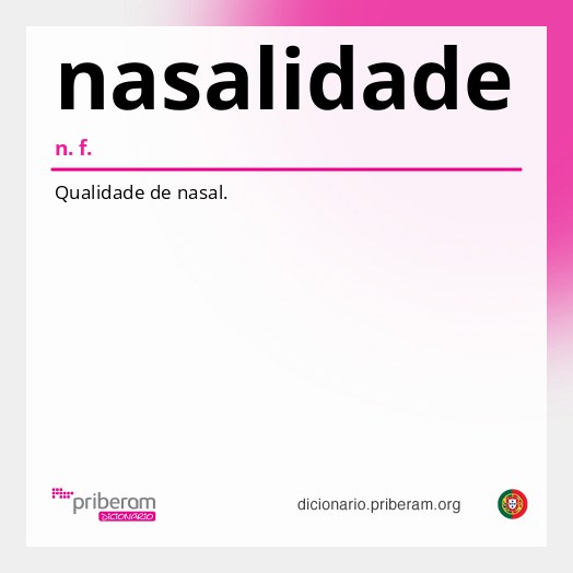 Significado de nasalidade