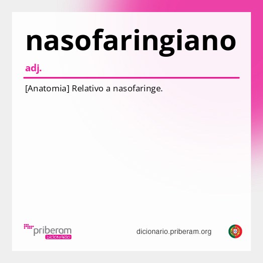 Significado de nasofaringiano