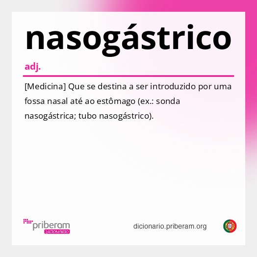 Significado de nasogástrico