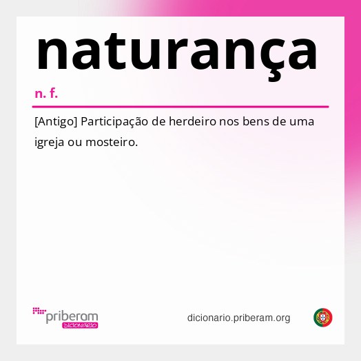 Significado de naturança