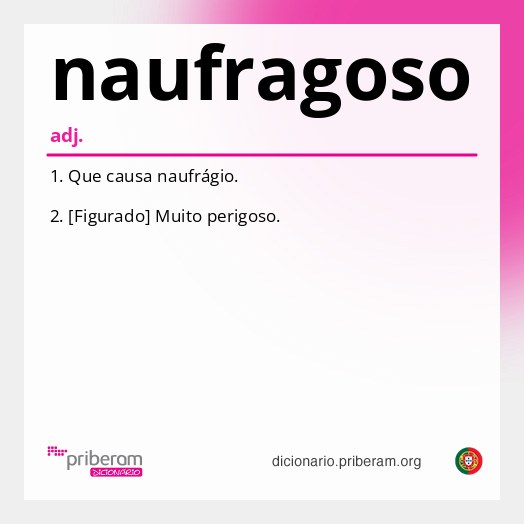 Significado de naufragoso