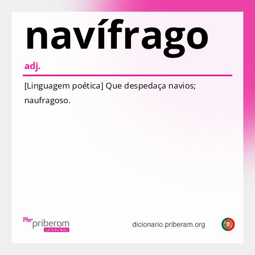 Significado de navífrago