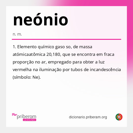 Significado de neónio