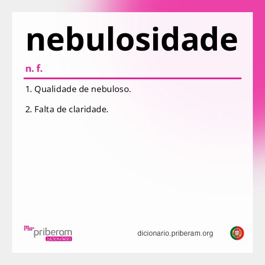 Significado de nebulosidade