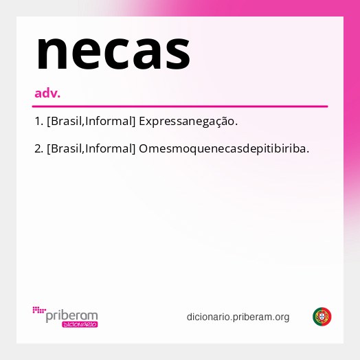 Significado de necas