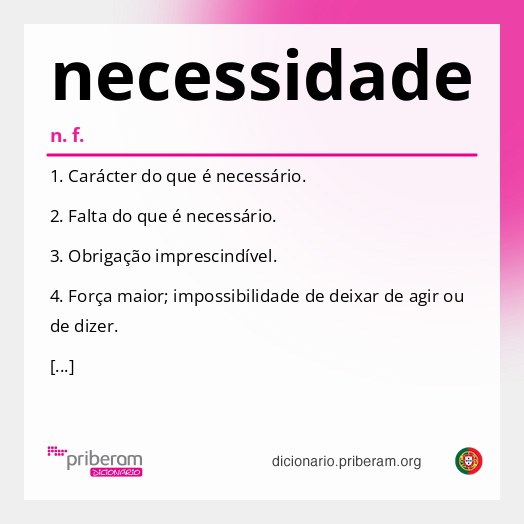 Significado de necessidade