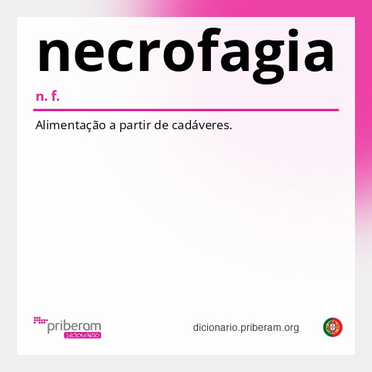 Significado de necrofagia