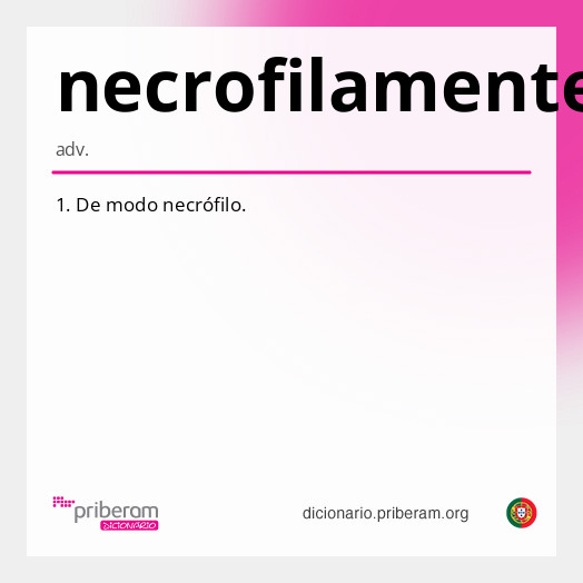 Significado de necrofilamente