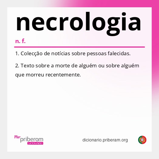Significado de necrologia