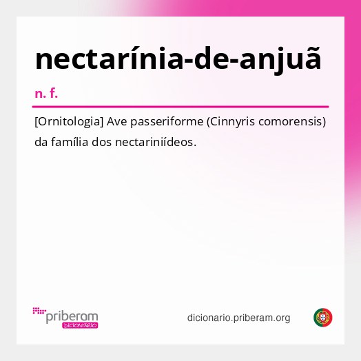Significado de nectarínia-de-anjuã