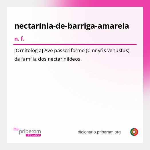 Significado de nectarínia-de-barriga-amarela