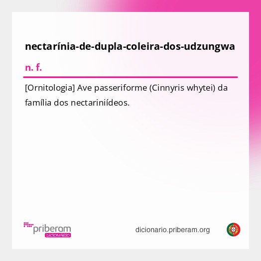 Significado de nectarínia-de-dupla-coleira-dos-udzungwa